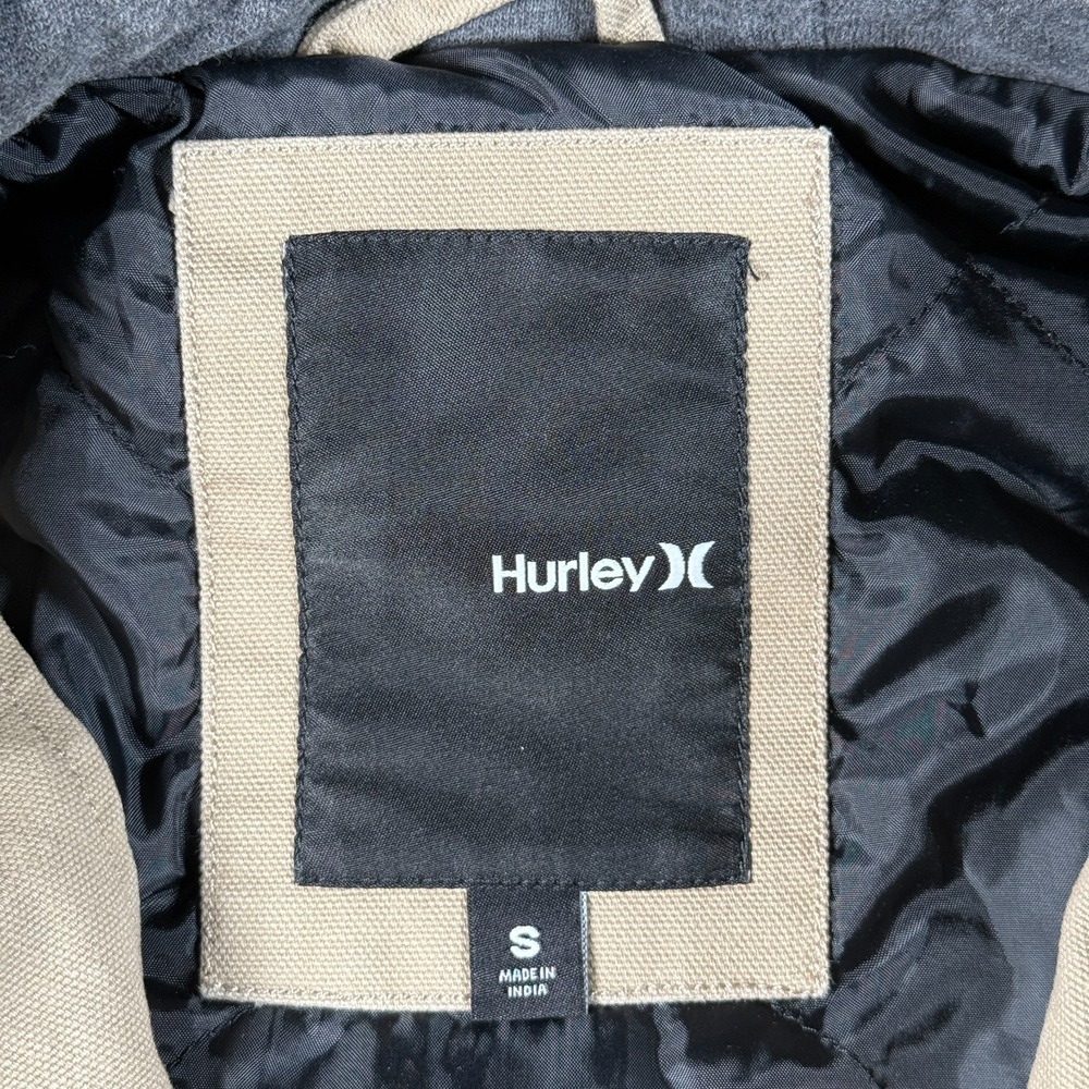 Hurley Canvas Jacket with Built‑In Hood — Men's Small — Tan - Picture 4 of 11